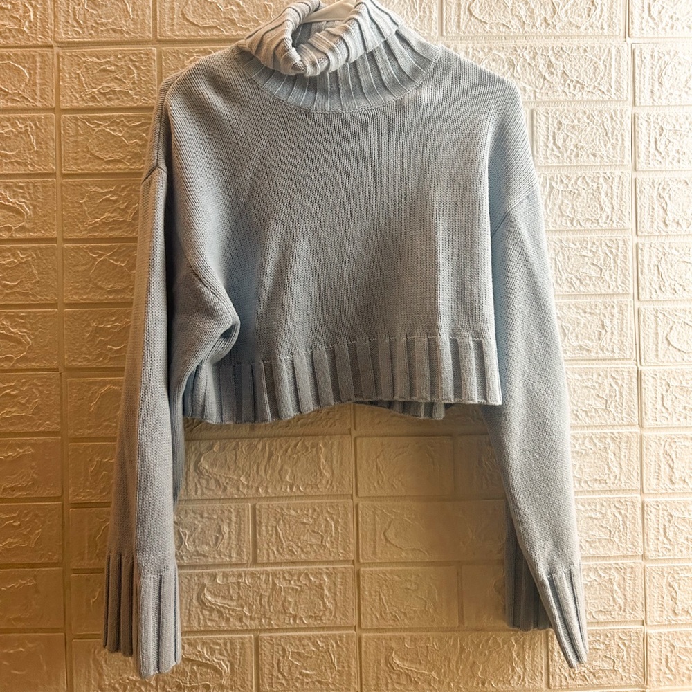 Blue H&M Cropped Sweater